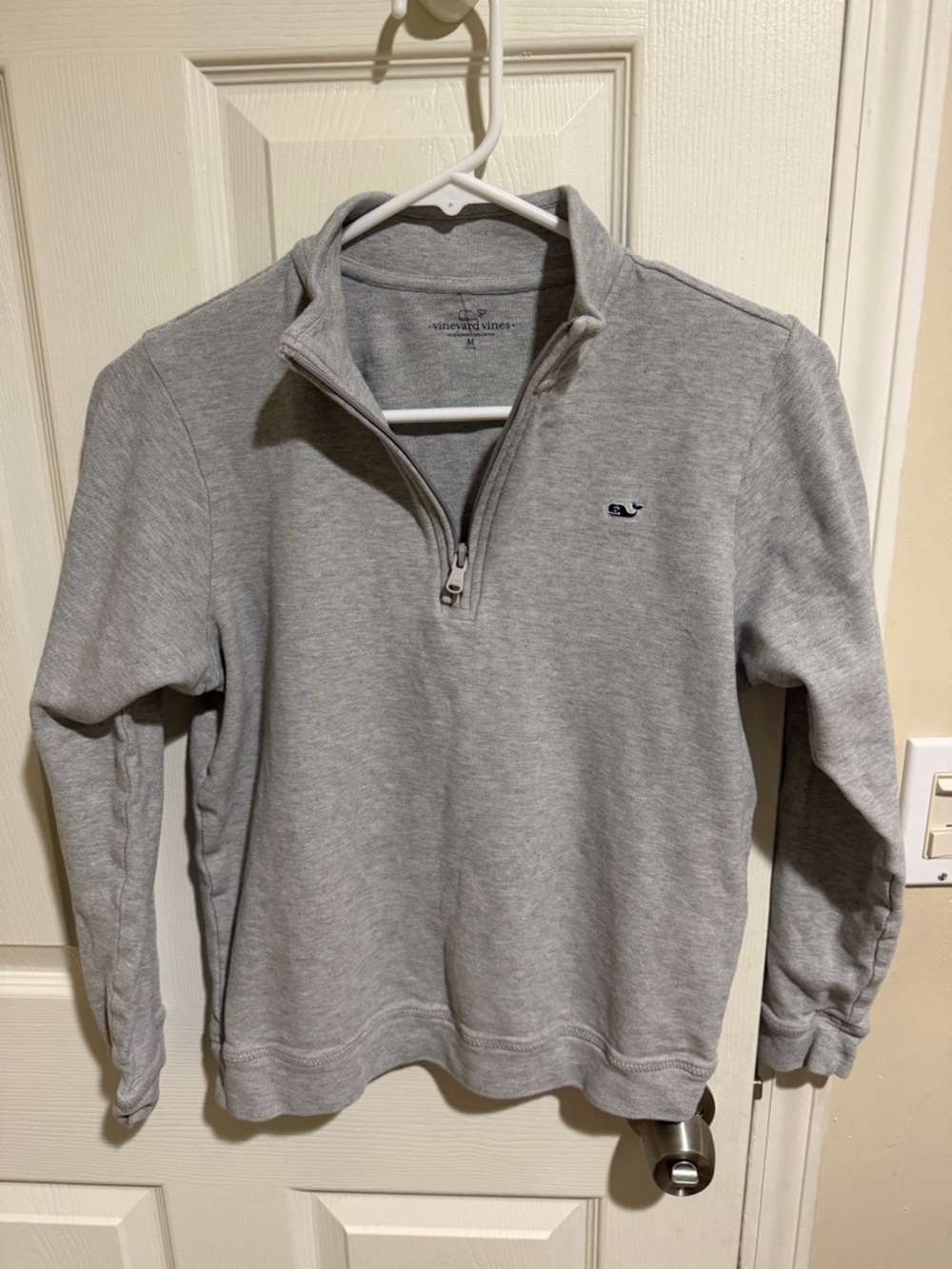 Vineyard Vines Kids Gray Quarter-Zip Pullover Sweater